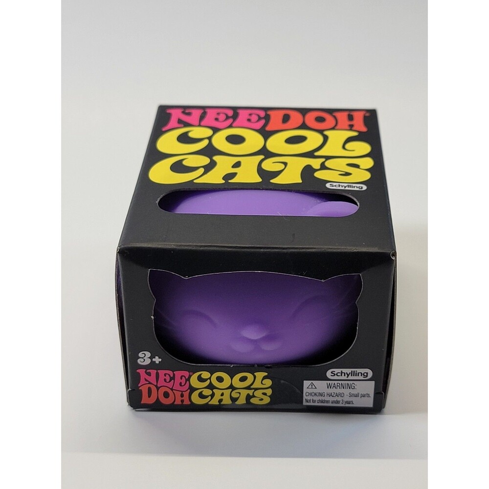 Needoh Purple Cool Cats Squishy Authentic Schylling Nee Doh New SHIPS FAST!